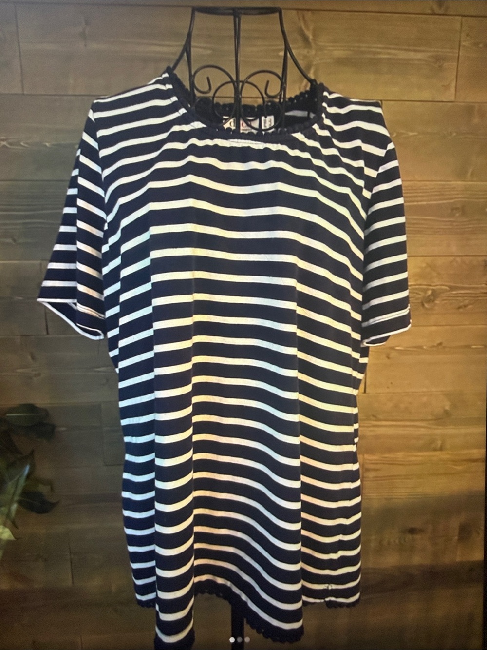 D&co essentials, perfect jersey yarn dyed striped top